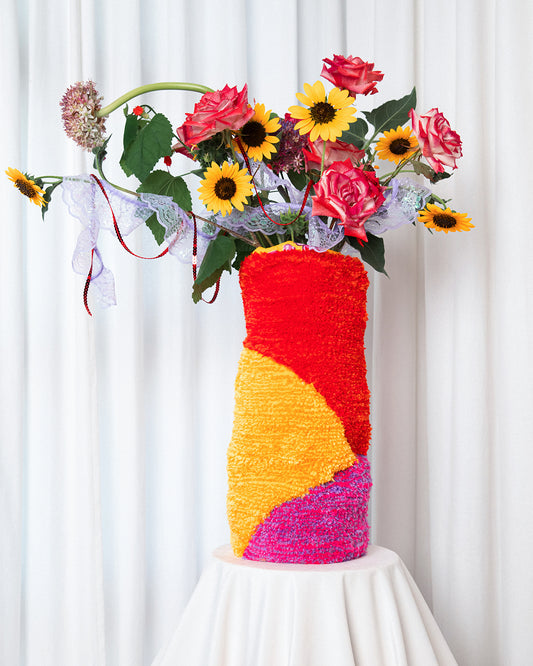 Sunset Tufted Vase