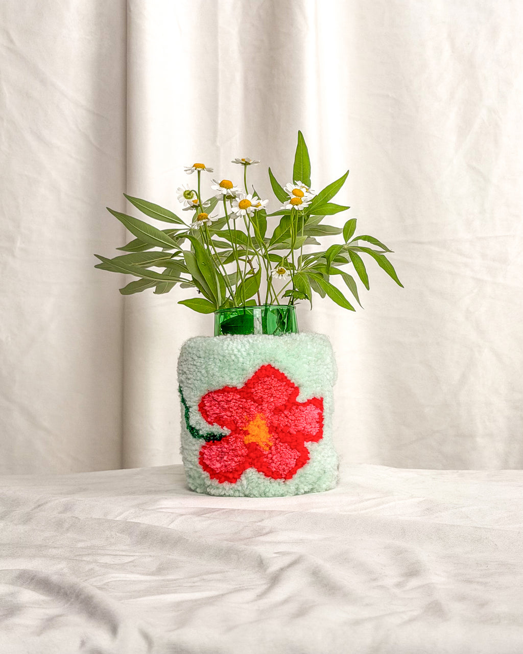 Seafoam Flower Koozie