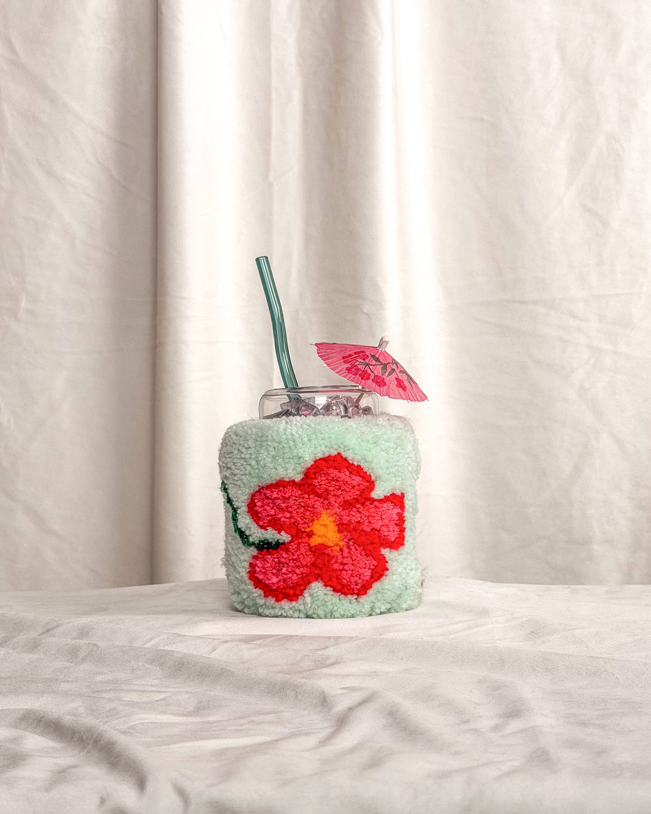 Seafoam Flower Koozie