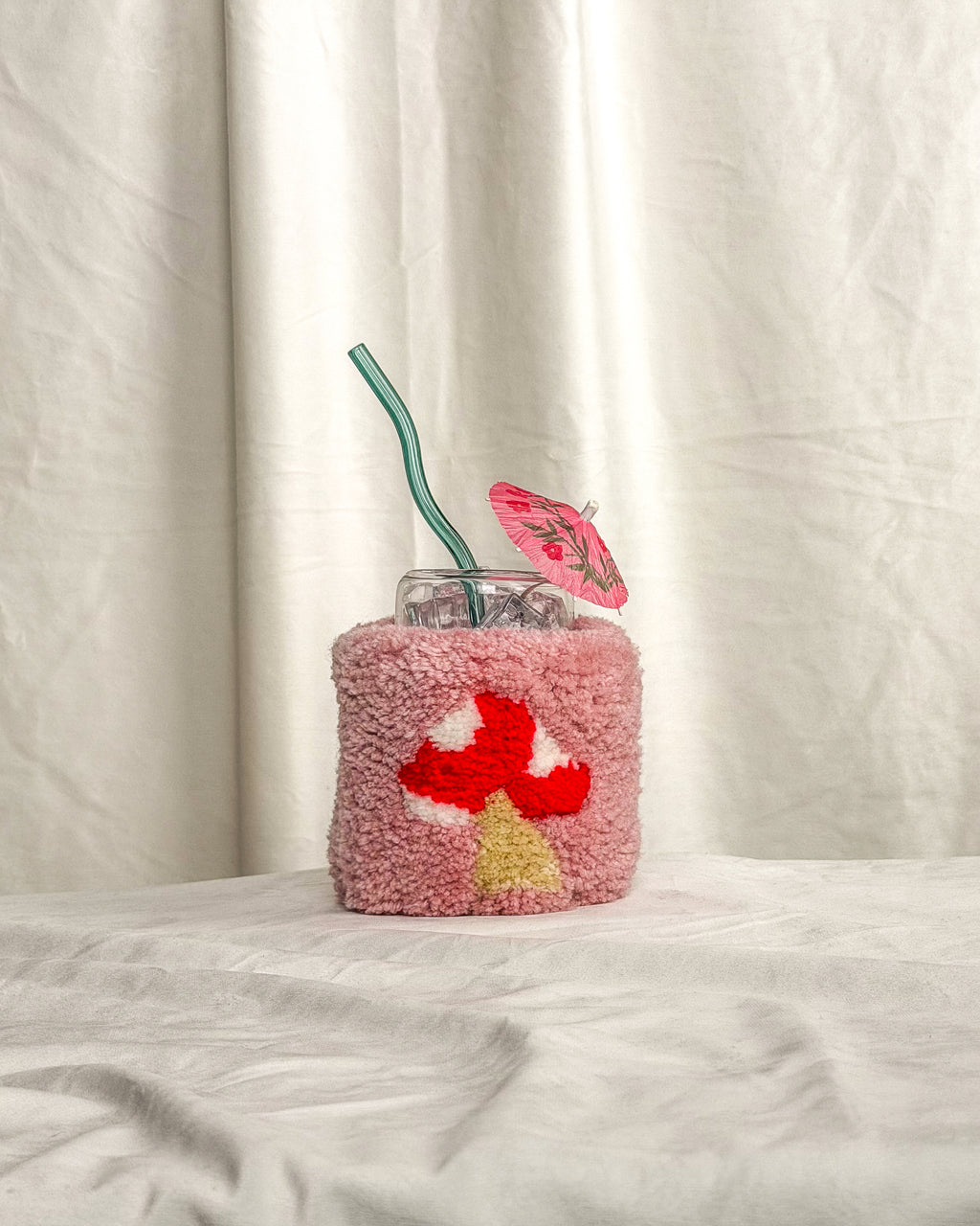 Pink Mushroom Koozie