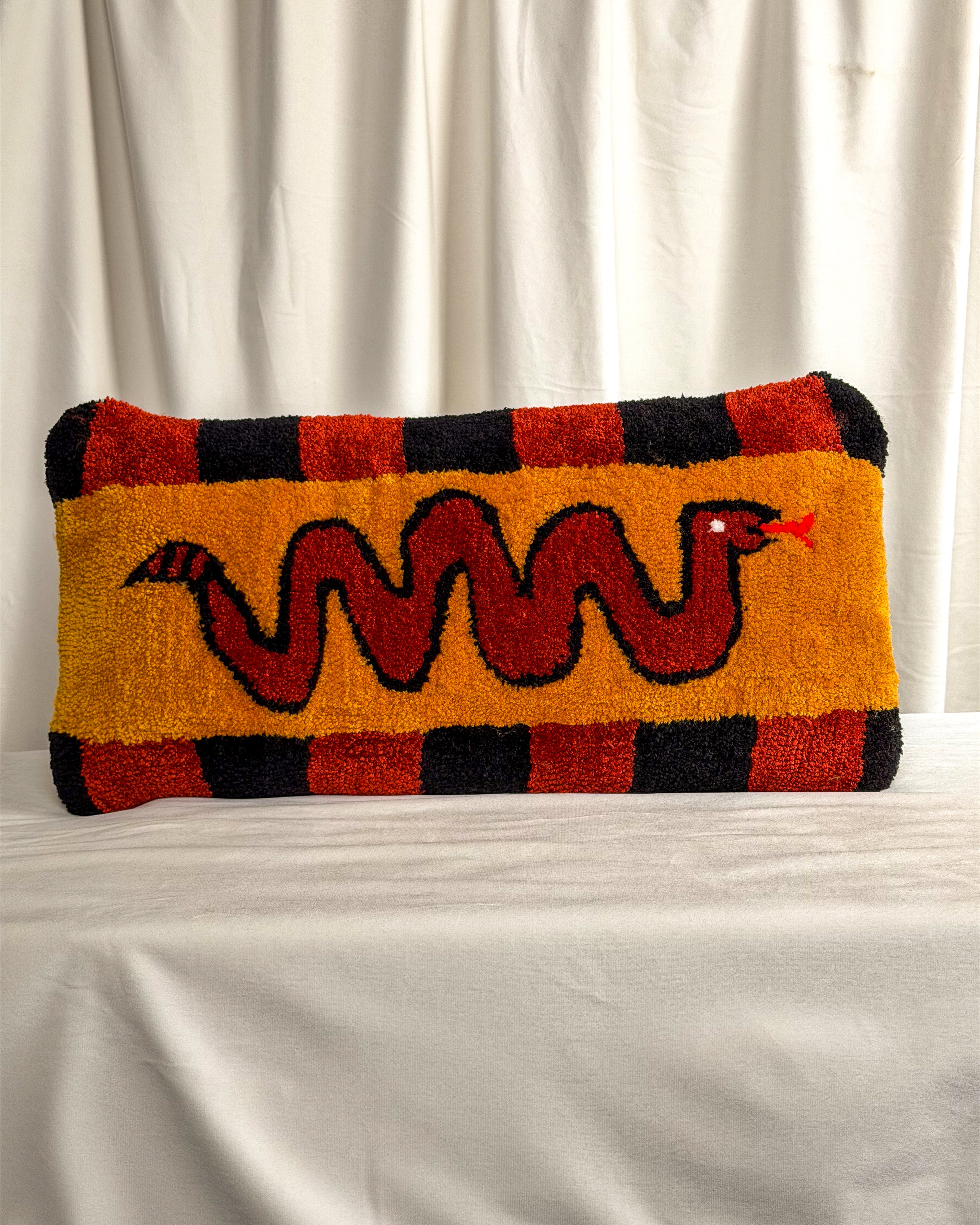 Rattlesnake Tufted Pillow