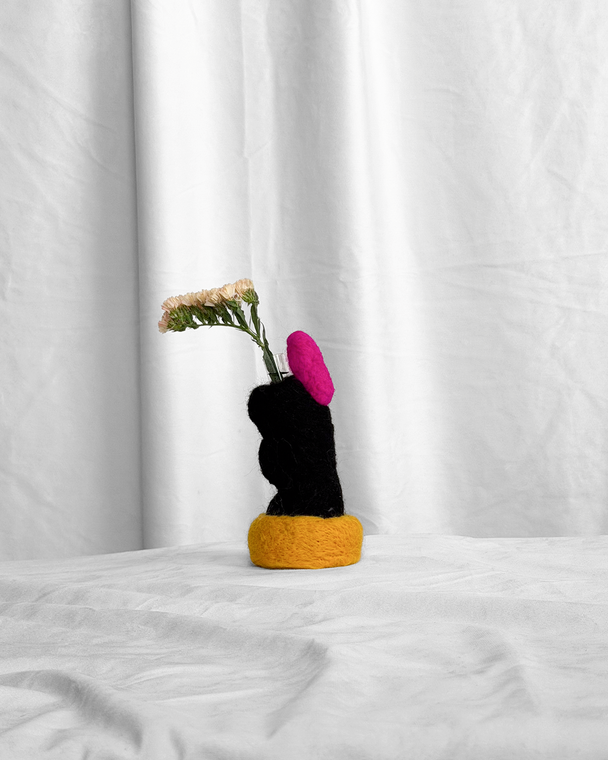 Black and Pink Finger Bud Vase