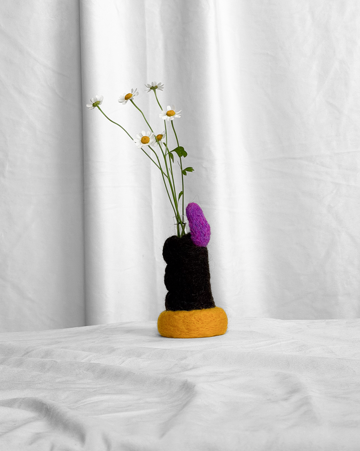 Black and Purple Finger Bud Vase