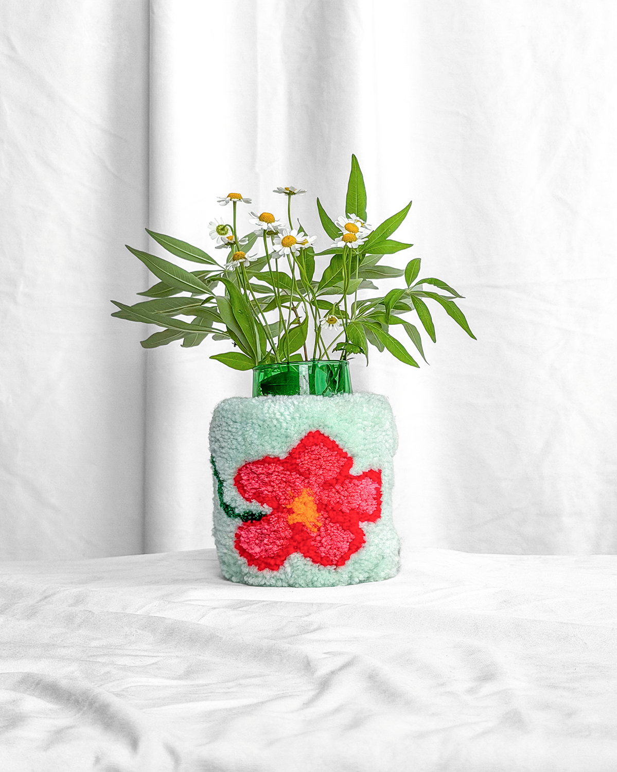 Seafoam Flower Koozie
