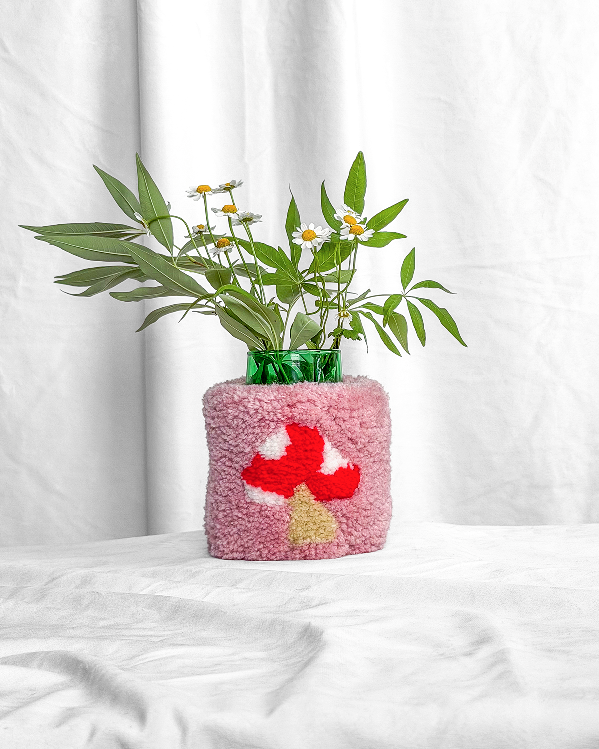 Pink Mushroom Koozie