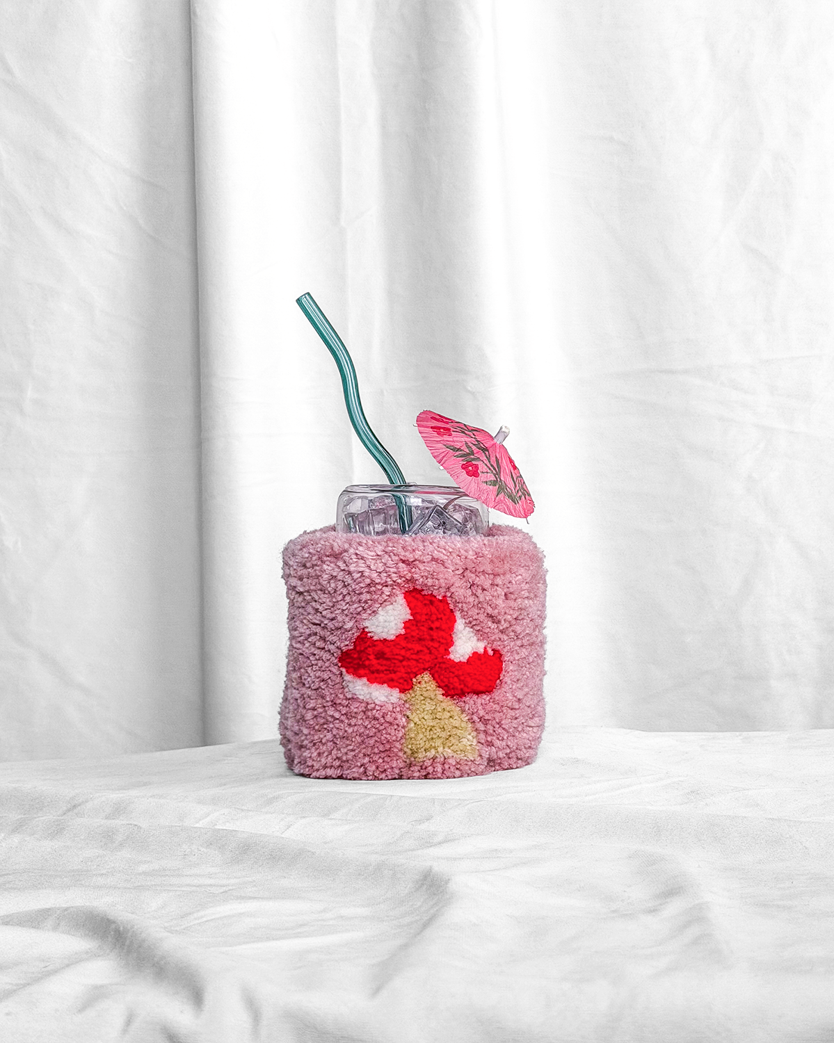 Pink Mushroom Koozie