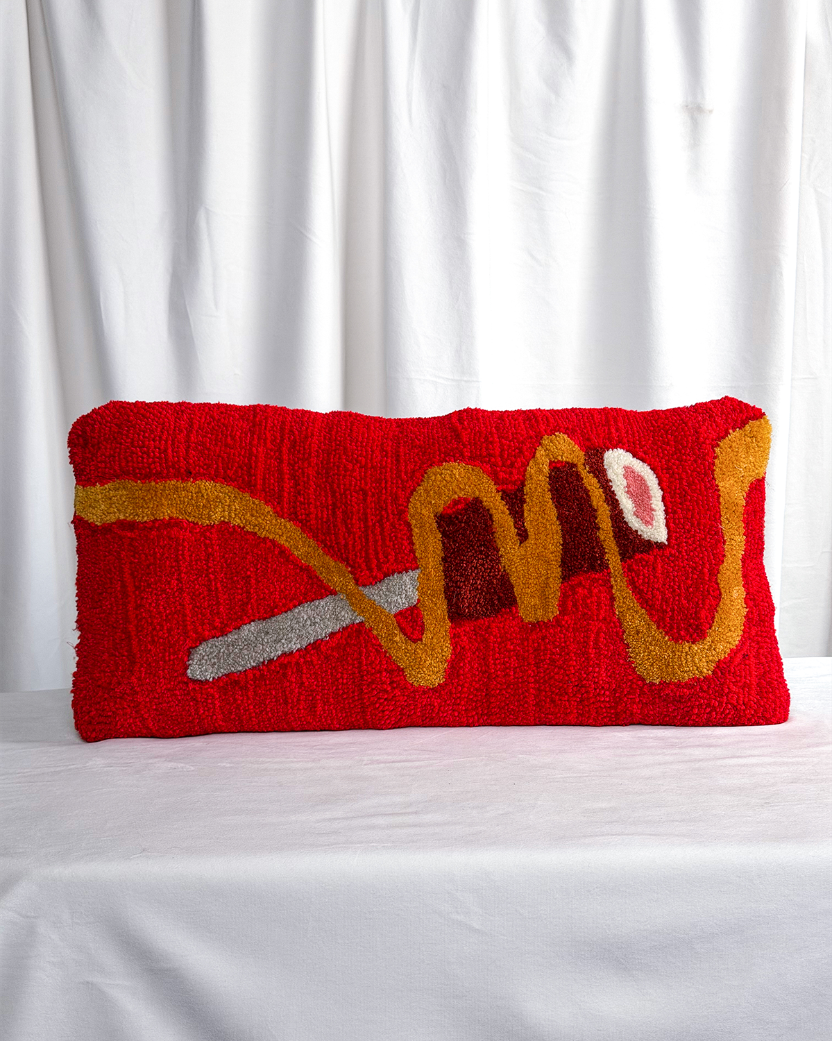 Red Corndog Pillow Cover