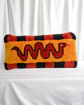 Mustard Rattlesnake Tufted Pillow Cover