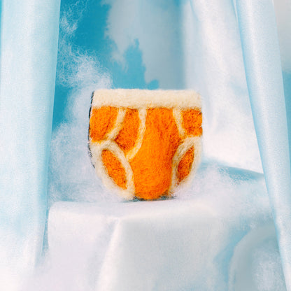 Keep It Brief Felt Pin - Orange